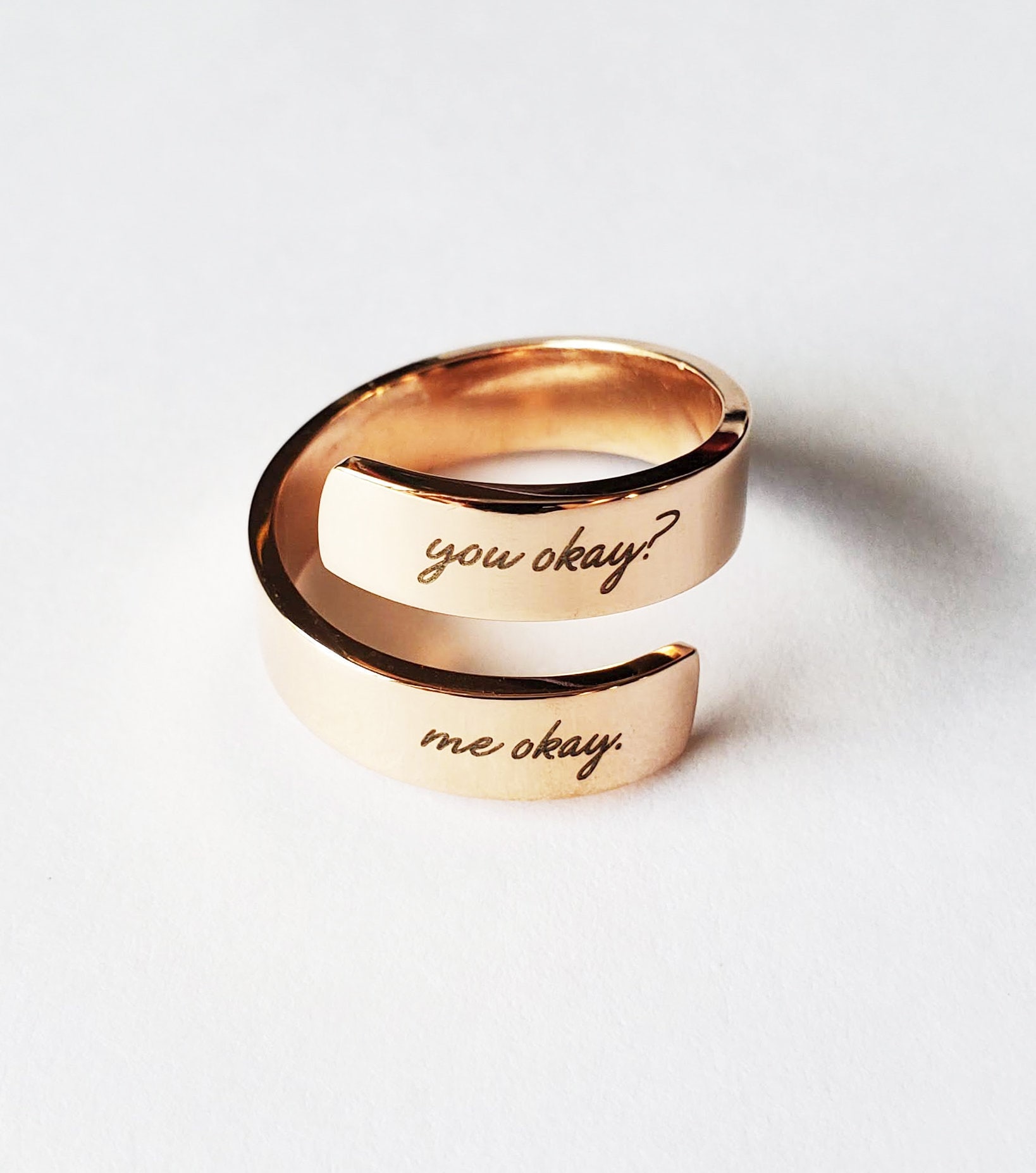 You Okay Me Okay Wrap Ring Call Me By Your Name Wrap Ring Etsy India