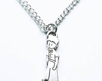 The Little Prince Necklace: Antique Silver Charm, Zinc Alloy