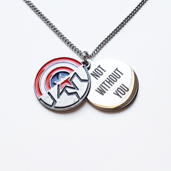 Marvel Captain America Shield Bling Gems Pendant Necklace – Vilanz