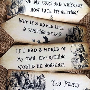 Alice in Wonderland Vintage Style Arrows Digital Download