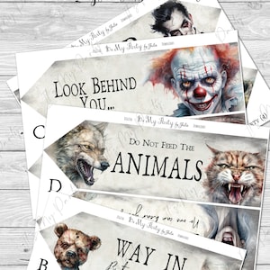 8 Halloween Scary Fantasy Art Aquarell Horror Party Dekoration Pfeil Zeichen - Digitaler Download