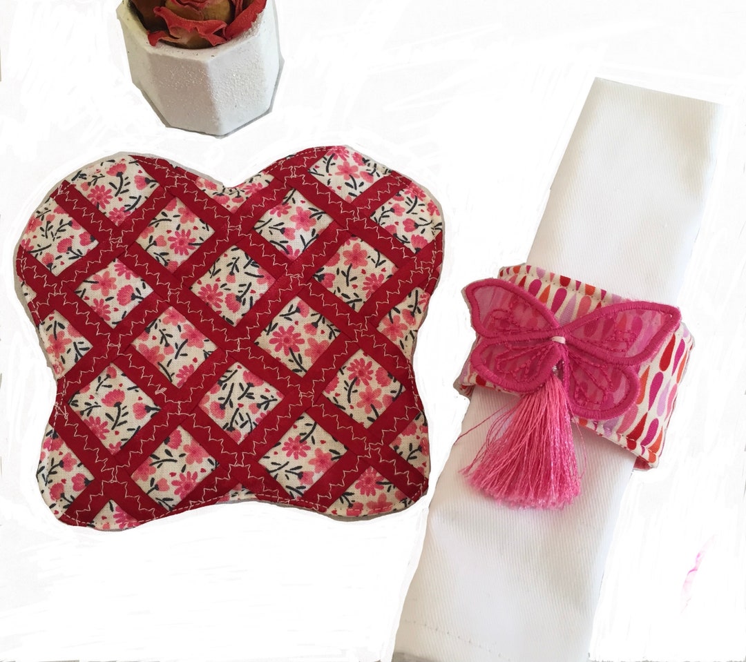Butterfly Napkin Ring Sewing Pattern Easy Fabric Serviette Etsy