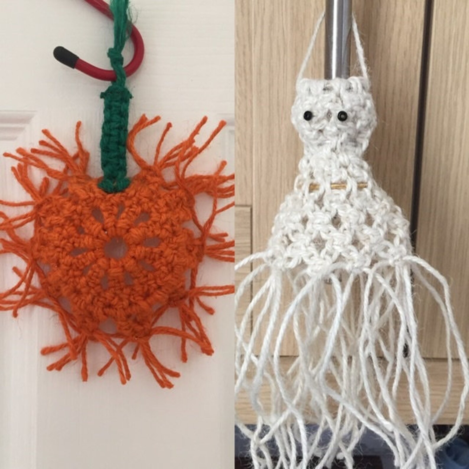 3 in 1 Halloween Wall Hanging Macrame Patterns, Ghost Tree Decorations