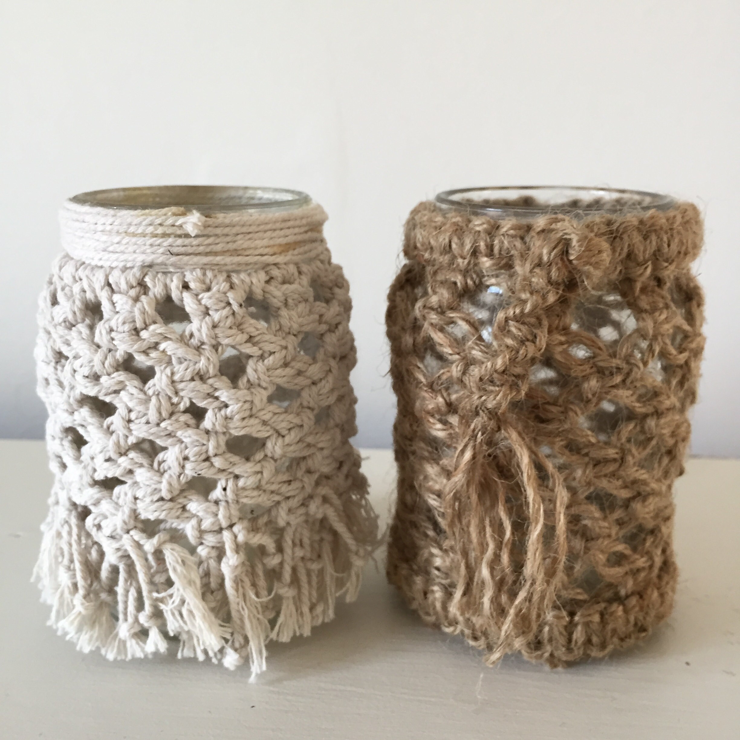 Boho Wine Bottle and Candle Holder Covers Macrame Patterns Etsy UK