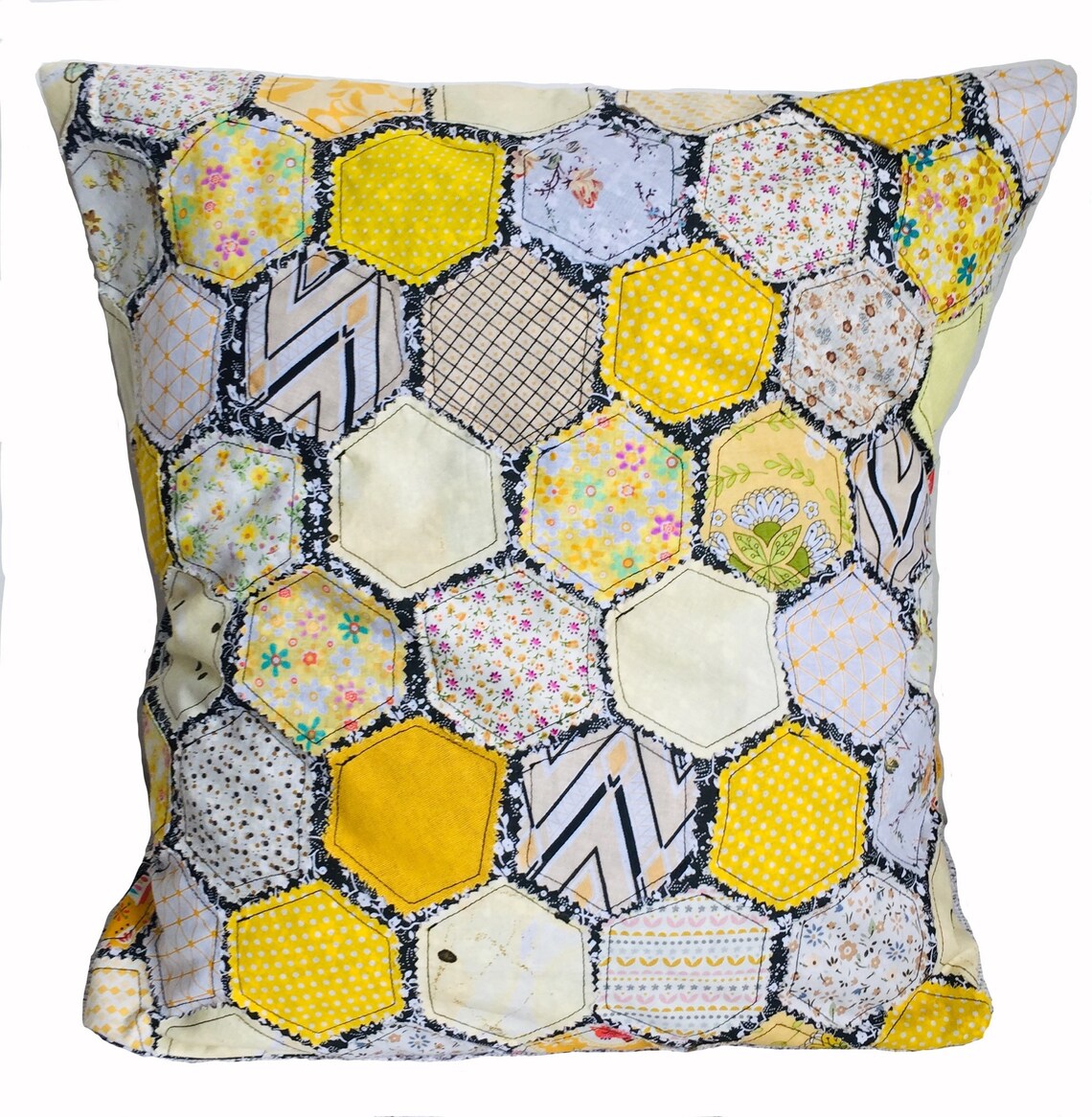 18 inch Cushion covers Handmade Honey Comb appliqué Etsy