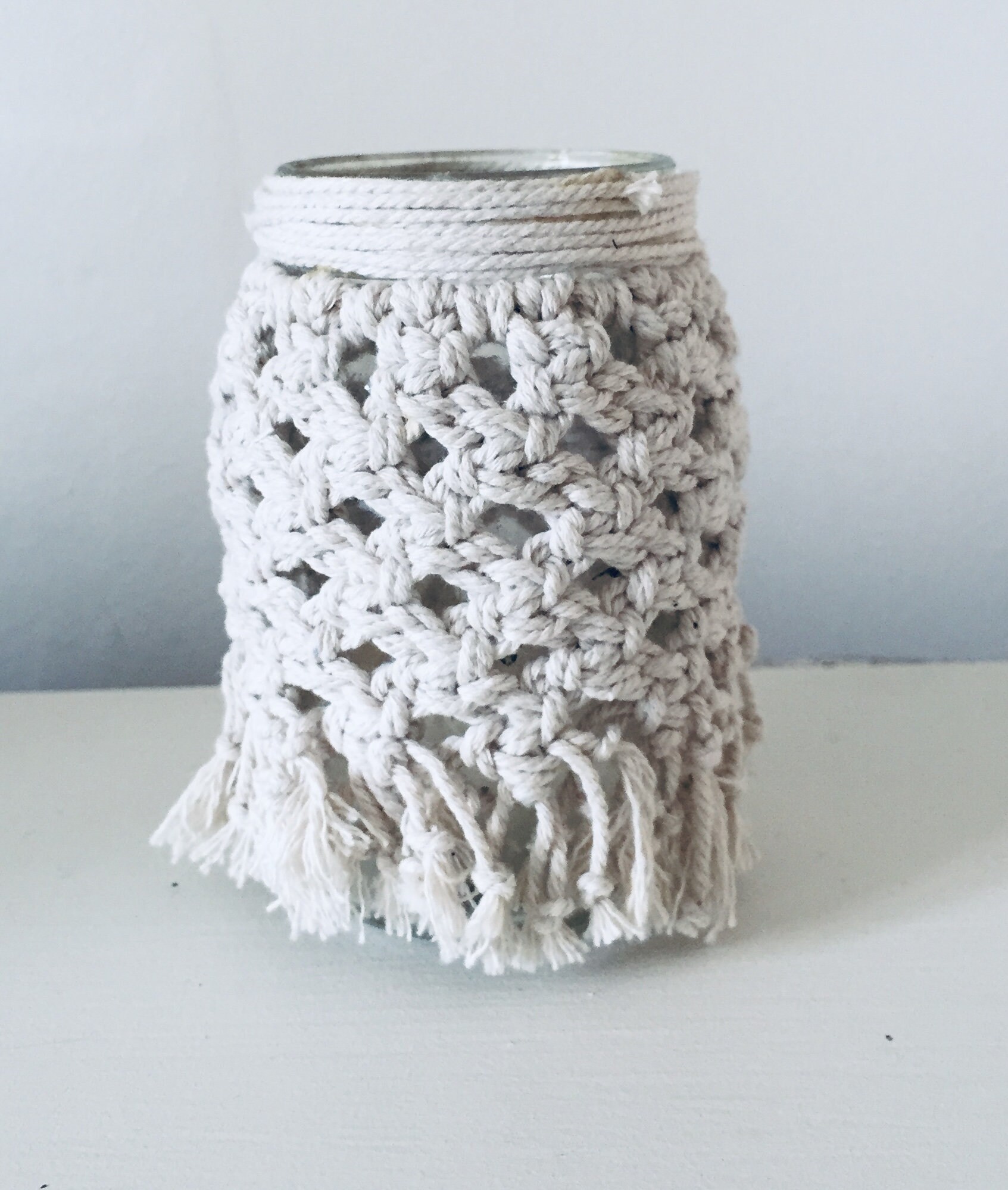 Boho Wine Bottle and Candle Holder Covers Macrame Patterns Etsy UK