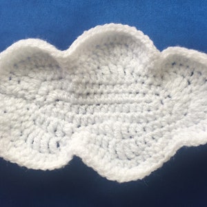 Crochet PDF Cloud patterns, 3 in 1 crochet cloud pattern, Nursery bunting, Nursery appliqué, Crochet clouds appliqué patterns, Appliqué image 3