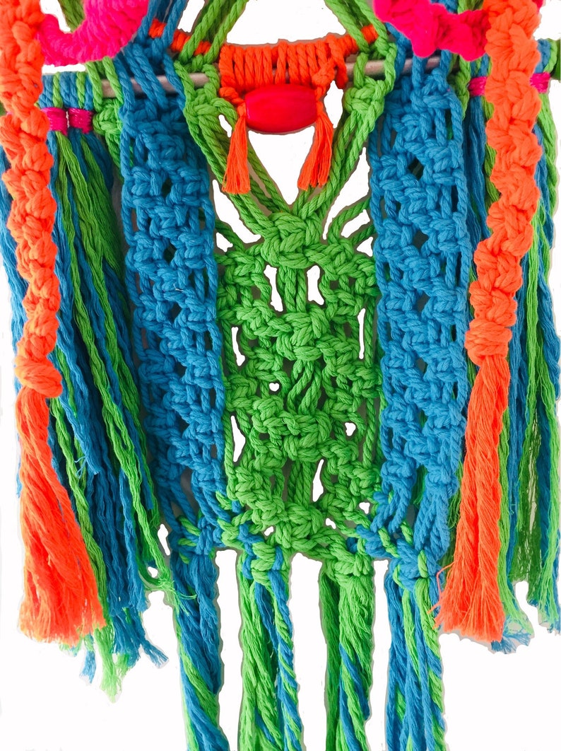 Macrame Rainbow Festival Wall Hanging Art Pattern Nursery Etsy UK