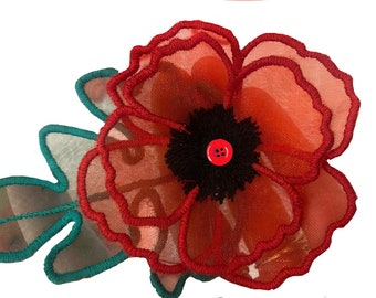 Make  your own Poppies, Make your own fairy lights, DIY Poppy decor, Veteran's day decoration, Memory bear patchwork