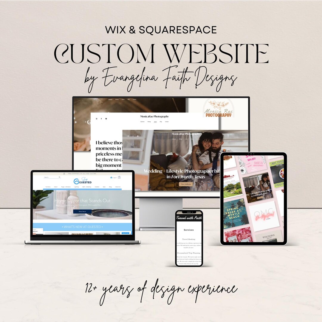Custom Website Design | Small Business Branding | WIX & Squarespace Web ...