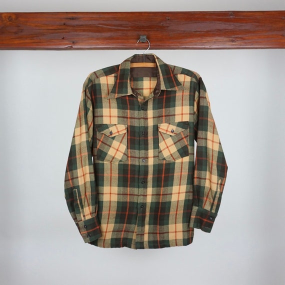 Green Vintage Flannel - Etsy