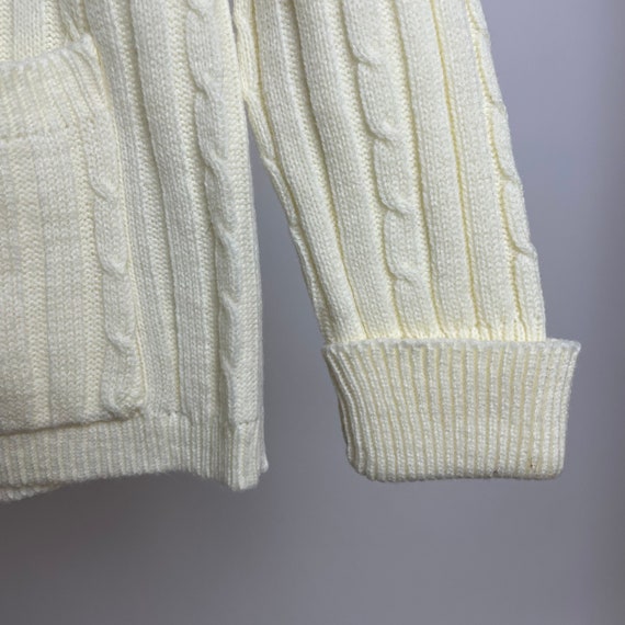 Cream Knit Cardigan Sweater - image 5
