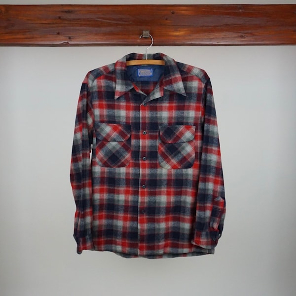 Red & Gray Pendleton Long Sleeve Button Up