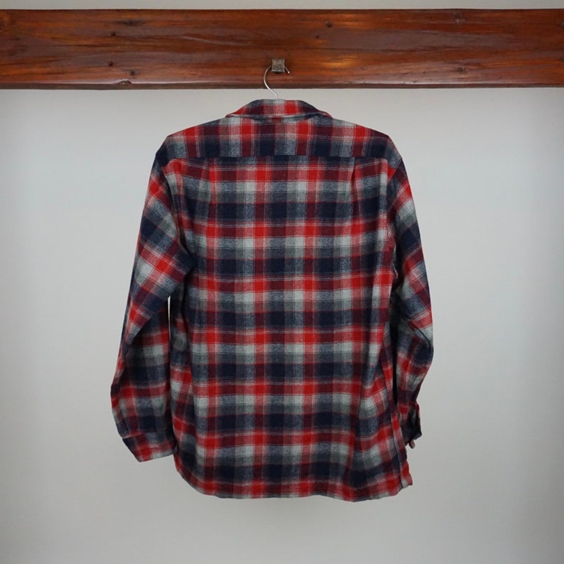 Red & Gray Pendleton Long Sleeve Button Up - Etsy