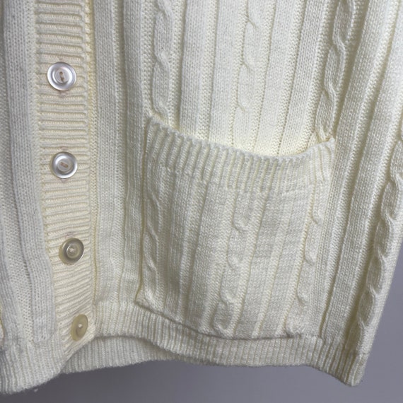 Cream Knit Cardigan Sweater - image 4