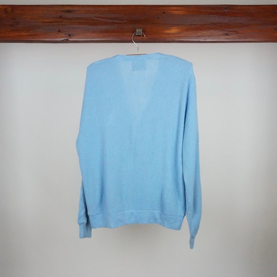 Blue Turtle V Neck Sweater Cardigan - image 2