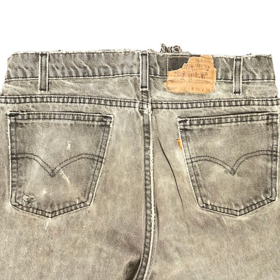 Gray Washed Distressed 550 Orange Tab Levi’s Denim - image 3