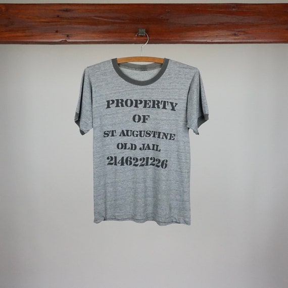 St. Augustine Old Jail Ringer T Shirt - image 1