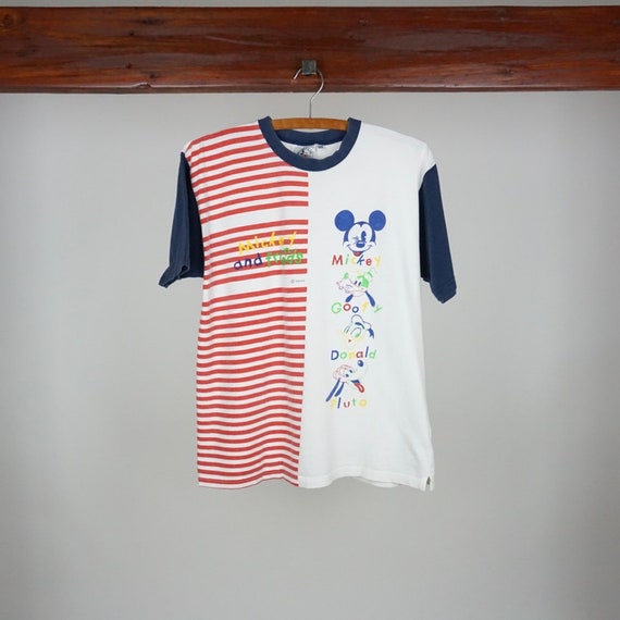 Mickey And Friends Striped T Shirt - image 1