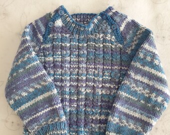 Handknitted Baby Jumper 3-6 months