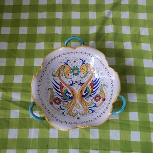 Vintage Majolica Bowl, Vintage Italian Bowl, Vintage Fruit Bowl