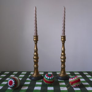 Antique Brass Candlestick Holder, Victorian Chamberstick Holder
