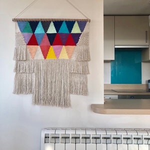 Rainbow Kilim Wall Hanging, Rainbow Woven Tapestry