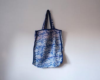 Vintage Kantha Tragetasche: Wende Sari Patchwork Quilted Bag