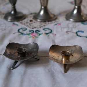 Vintage Black Candlestick Holder - Swedish Candle Holder
