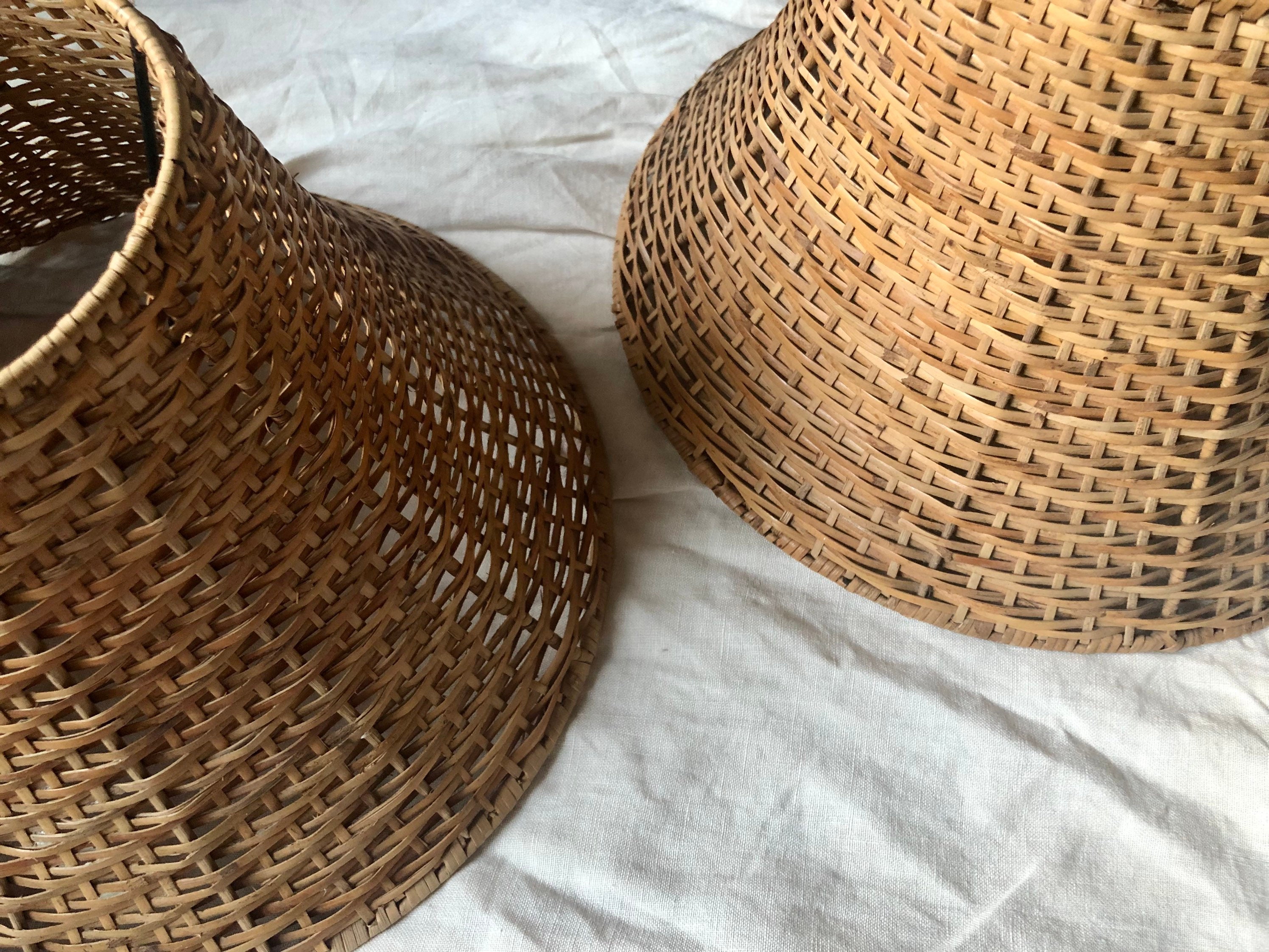 Vintage 2024 wicker lampshade
