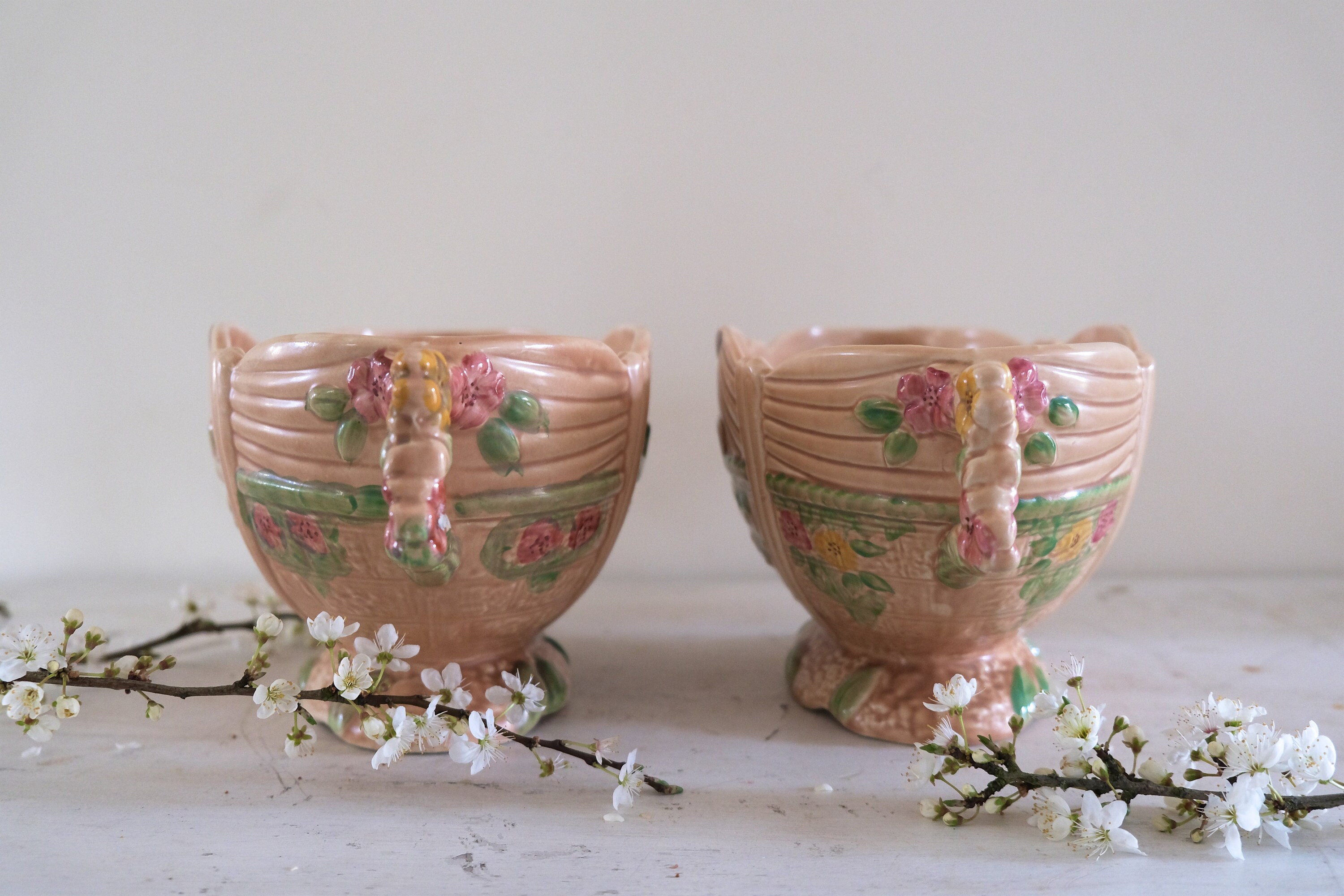 Vintage Mantle Vase With Twin Handle Vintage Arthur Wood Etsy UK