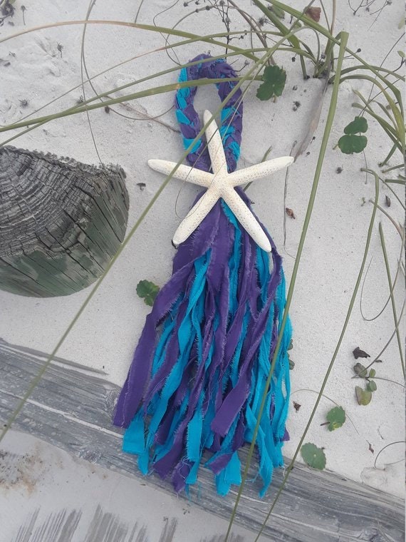 Beach Wedding Decoration Malibu Blue And Purple Starfish Etsy