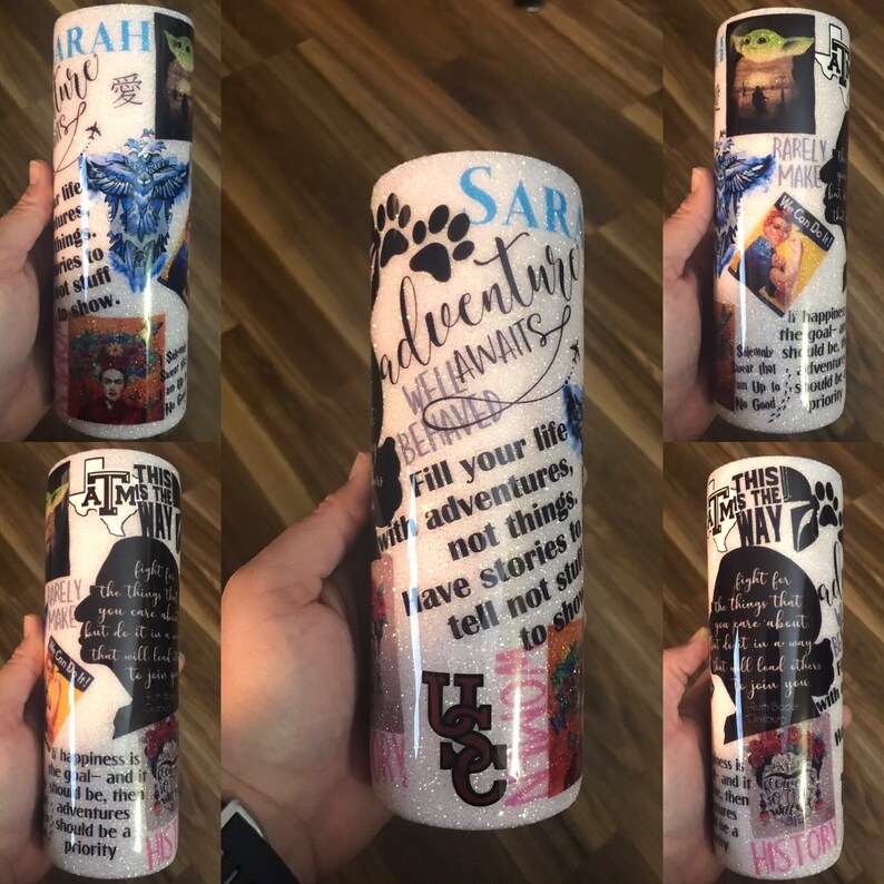 Collage Tumbler Personalized Tumbler All Your Favorite Etsy