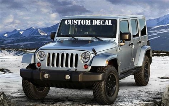 Custom Windshield Decal Truck Banner Jeep Banner Vehicle Etsy
