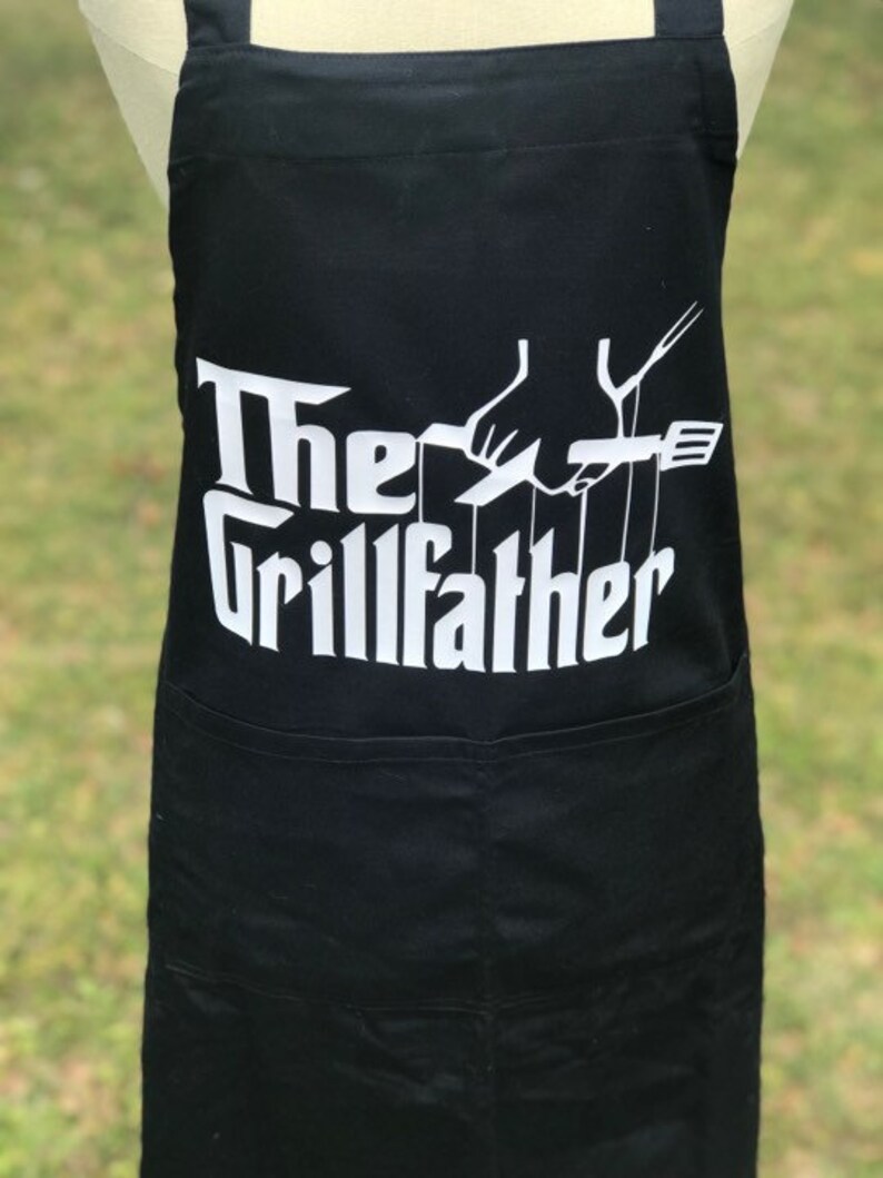 The Grill Father Apron Cooking Apron Grilling Apron Etsy