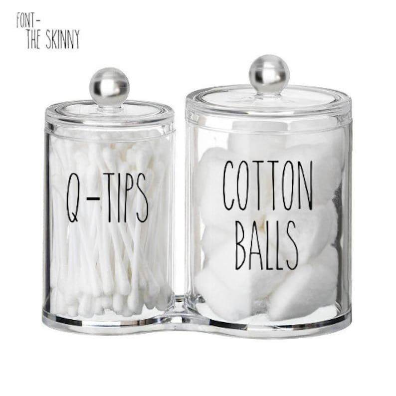 Cotton Ball Container Qtip Container CONTAINER INCLUDED Etsy