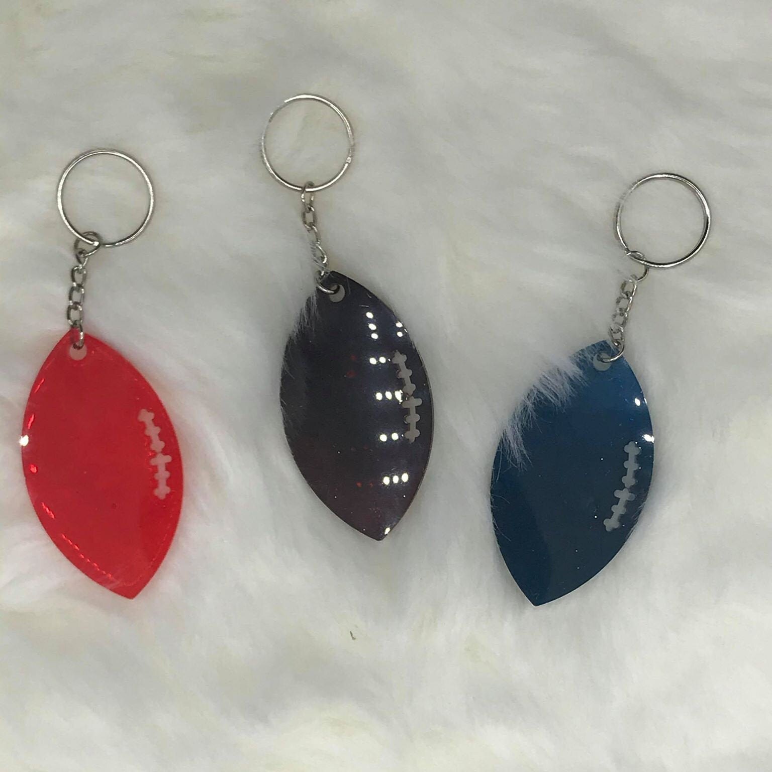 Football Key Chains Football Team Team Colors Football Key Etsy UK