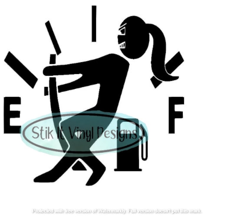 Empty Gas Tank Decal Fuel Gauge Decal Empty Gas Gauge Funny Car Truck