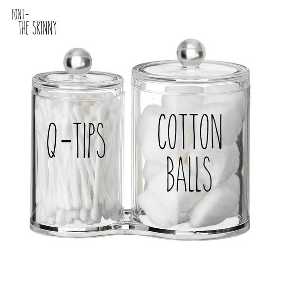 Bathroom Decor Labels Container Labels Only Q Tip Etsy