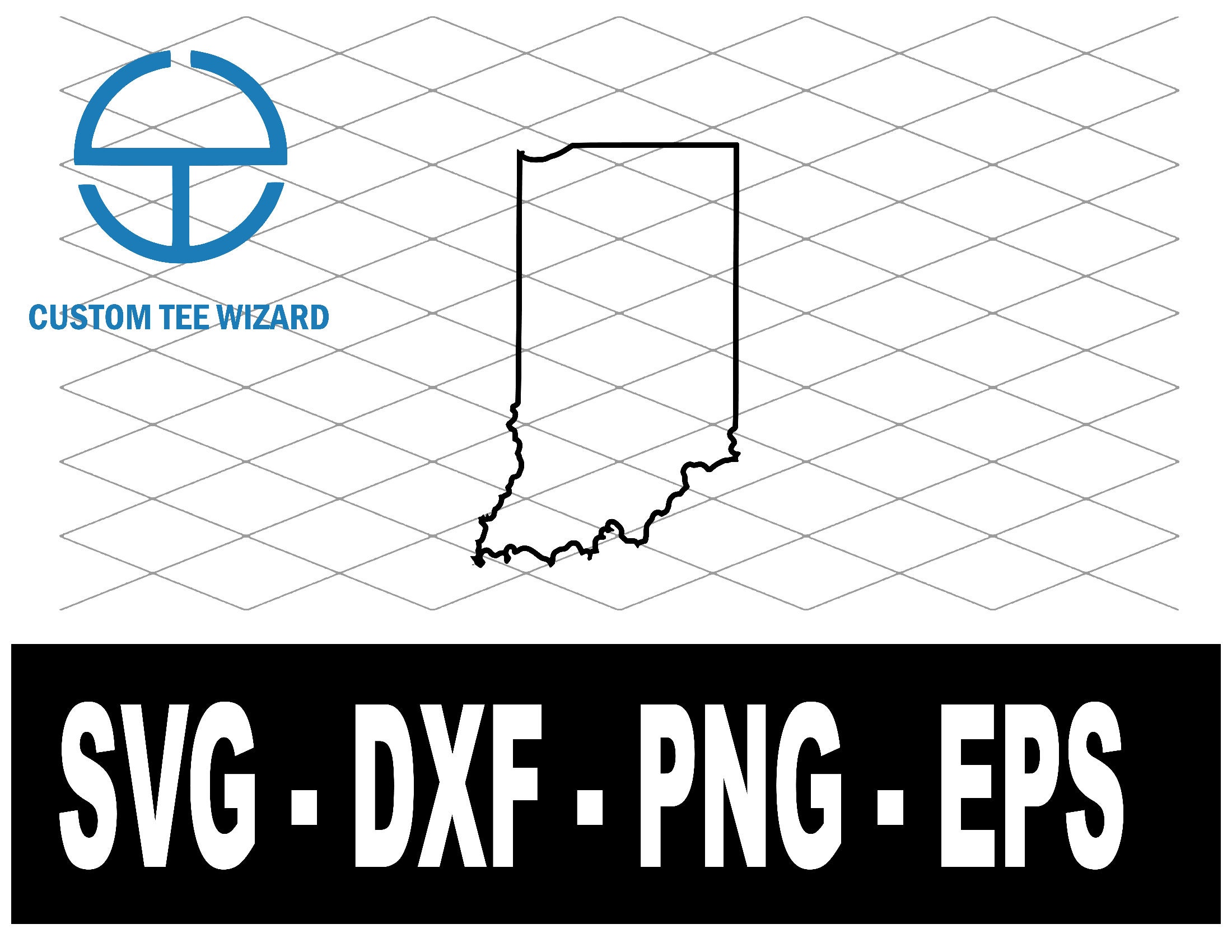 Indiana SVG File Indiana Cut File Indiana Map Shape Clip - Etsy