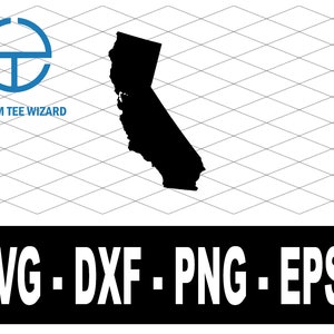 Fichier SVG de Californie | Fichier de coupe de Californie | Californie carte forme Clip Art | Vecteur aux États-Unis d&#39;Amérique | Forme de contour de la Californie
