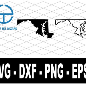 Maryland SVG-Datei | Maryland Cut File | Maryland Karte Form Clip Art | Vereinigte Staaten von Amerika Vektor Datei | Maryland Umriss Form | MD Map