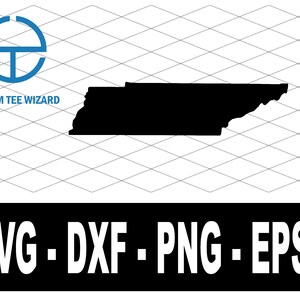 Tennessee SVG-bestand | Tennessee gesneden bestand | Tennessee kaart vorm illustraties | Vectorbestand Verenigde Staten van Amerika | Tennessee omtrekvorm | TN