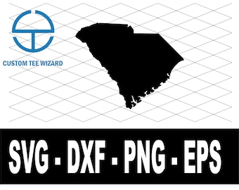 South Carolina SVG-Datei | South Carolina Cut File | South Carolina Karte Form Clip Art | USA Vektordatei | South Carolina Umriss Form | SC