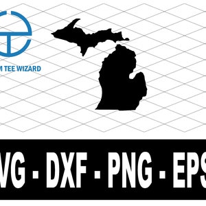Michigan SVG File | Michigan Cut File | Michigan Map Shape Clip Art | United States of America Vector File | Michigan Outline Shape