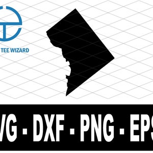 Fichier SVG de Washington dc | Fichiers de coupe de Washington dc | Clipart de forme de carte de Washington dc | Fichier vectoriel des États-Unis d'Amérique | Capitale américaine