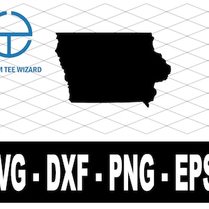 Iowa SVG File | Iowa Cut File | Iowa Map Shape Clip Art | United States of America Vector File | Iowa Outline Shape | Iowa USA Map | IA File