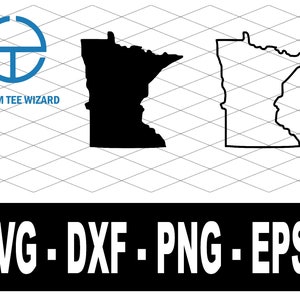 Minnesota SVG File | Minnesota Cut File | Minnesota Map Shape Clip Art | United States of America Vector File | Minnesota Outline Shape | MN