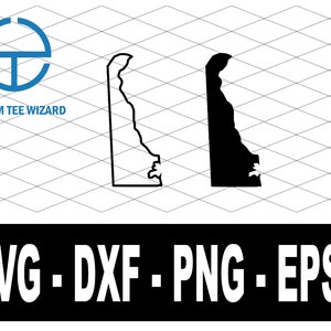 Delaware SVG File | Delaware  Cut File | Delaware Map Shape Clip Art | United States of America Vector File | Delaware Outline Shape | DE