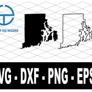 Rhode Island SVG File | Rhode Island Cut File | Rhode Island Map Shape Clip Art | USA Vector File | Rhode Island Outline Shape | RI Outline